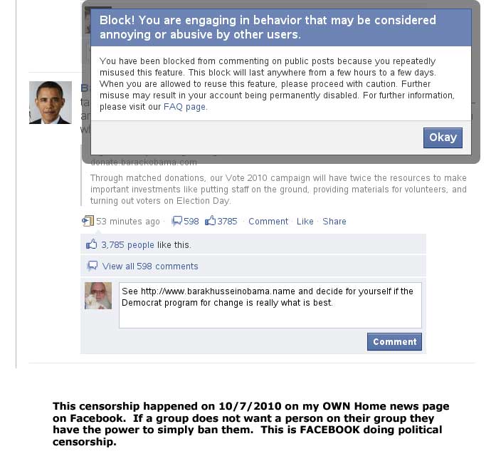 Facebook political censorship http://www.facebookcensorship.org