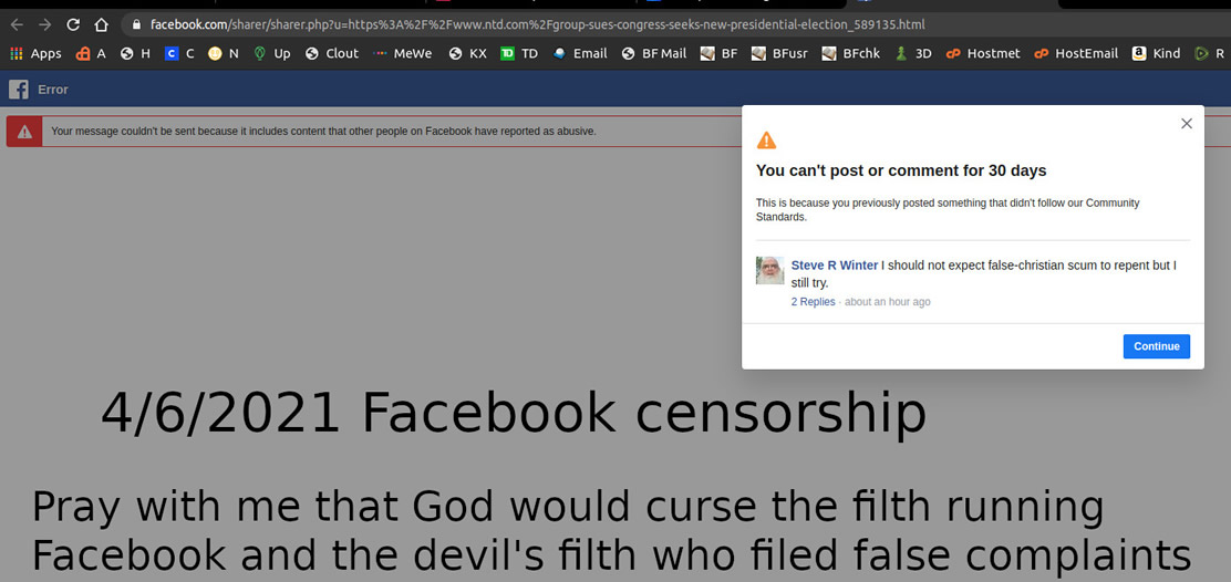 Facebook censorship